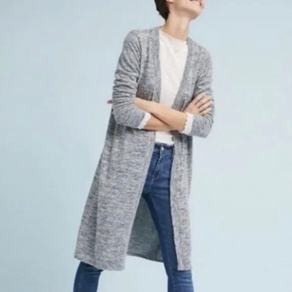 EUC [Velvet X Graham & Spencer] Gray {Anthro} Cardigan Sweater Duster | Small